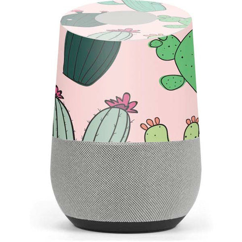 Cactus Print Google Home Skin