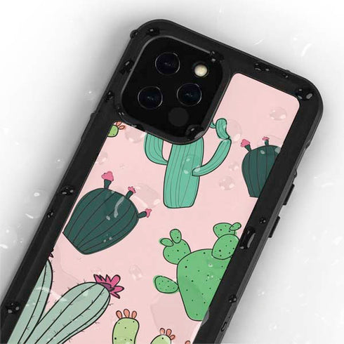 Cactus Print iPhone 12 Pro Max Waterproof Case