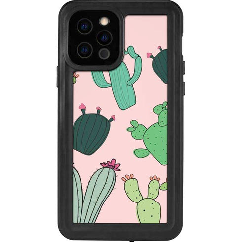 Cactus Print iPhone 12 Pro Waterproof Case