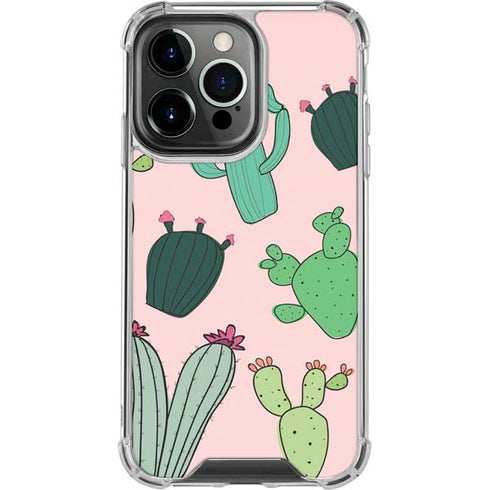 Cactus Print iPhone 13 Pro Clear Case