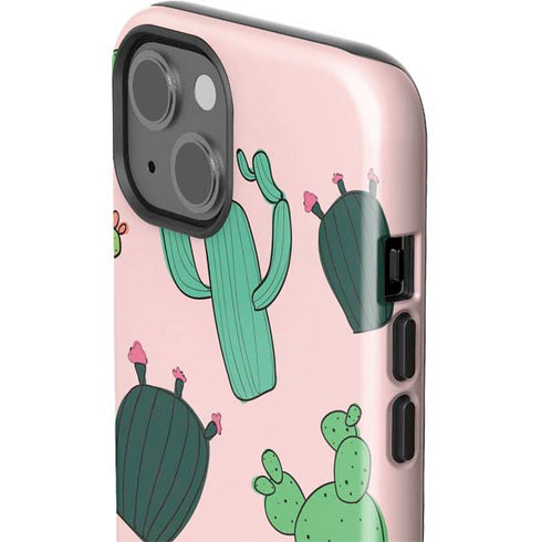 Cactus Print iPhone 15 Plus Impact Case