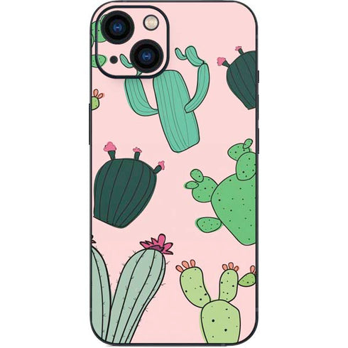 Cactus Print iPhone 15 Plus Skin