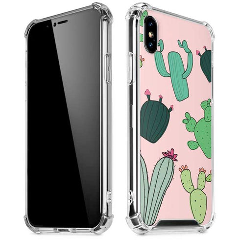 Cactus Print iPhone XS Max Clear Case