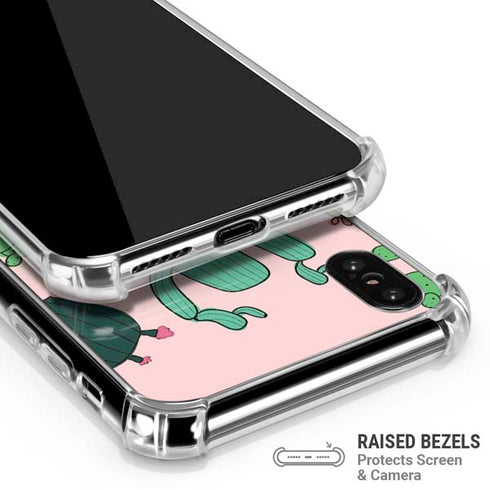 Cactus Print iPhone XS Max Clear Case