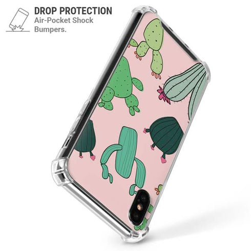 Cactus Print iPhone XS Max Clear Case