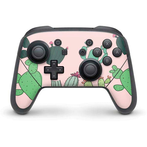 Cactus Print Nintendo Switch Pro Controller Skin