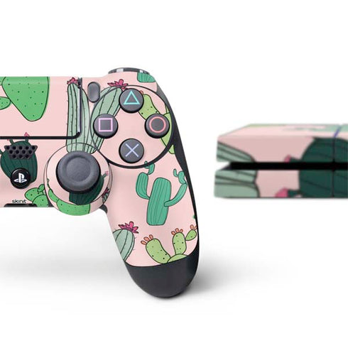 Cactus Print PS4 Console and Controller Bundle Skin