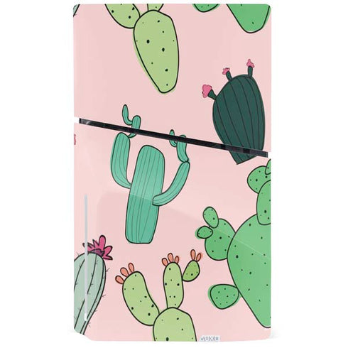 Cactus Print PS5 Slim Disk Console Skin