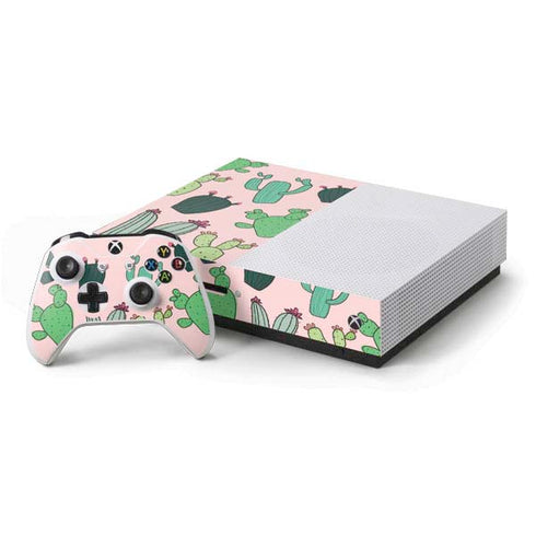 Cactus Print Xbox One S Console and Controller Bundle Skin
