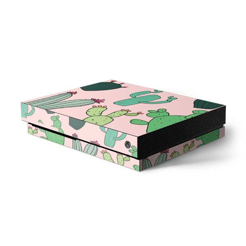 Cactus Print Xbox One X Console Skin