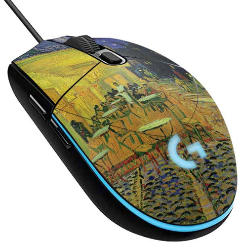 Cafe Terrace at Night by Van Gogh G203 Prodigy RGB Wired Gaming Mouse Skin