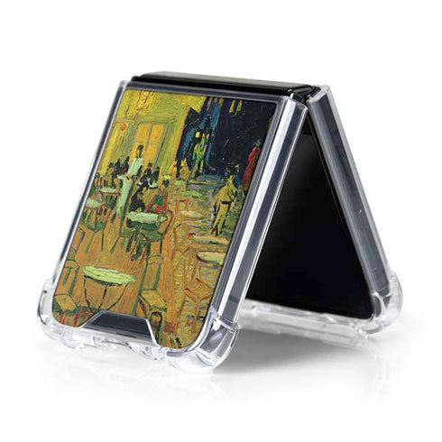 Cafe Terrace at Night by Van Gogh Galaxy Z Flip5 5G Clear Case