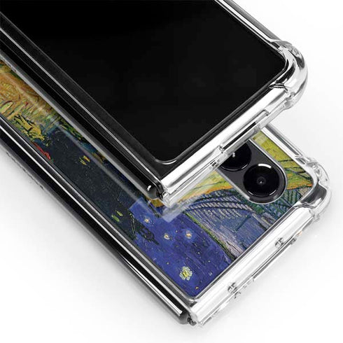Vincent Van Gogh Cafe Terrace at Night Galaxy Z Fold4 5G Clear Case