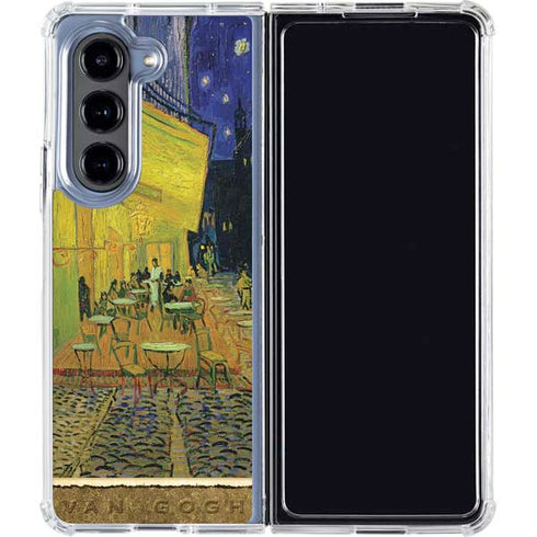 Cafe Terrace at Night by Van Gogh Galaxy Z Fold5 5G Clear Case