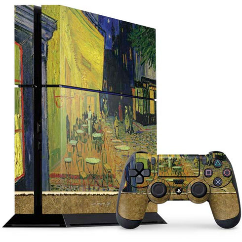 Vincent Van Gogh Cafe Terrace at Night PS4 Console and Controller Bundle Skin