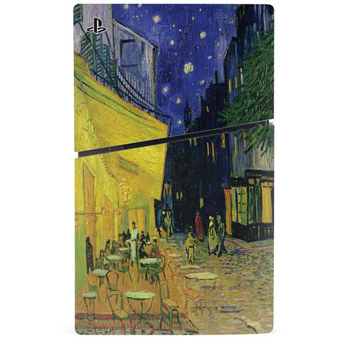 Cafe Terrace at Night by Van Gogh PS5 Slim Disk Bundle Skin