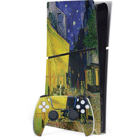 Cafe Terrace at Night by Van Gogh PS5 Slim Digital Edition Console Skin