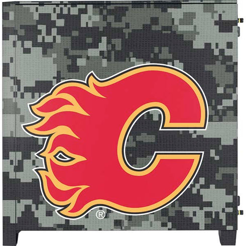 NHL Calgary Flames Camo Corsair 4000D Tempered Glass Mid-Tower ATX Case Skin