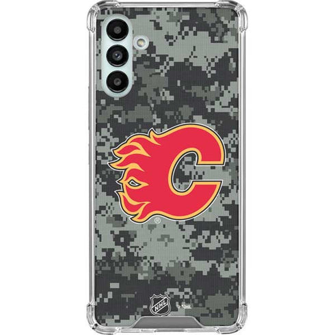 NHL Calgary Flames Camo Galaxy A13 5G Clear Case