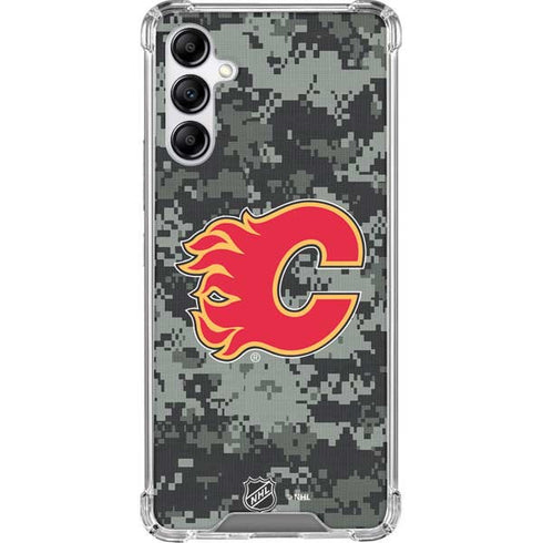 NHL Calgary Flames Camo Galaxy A14 5G Clear Case