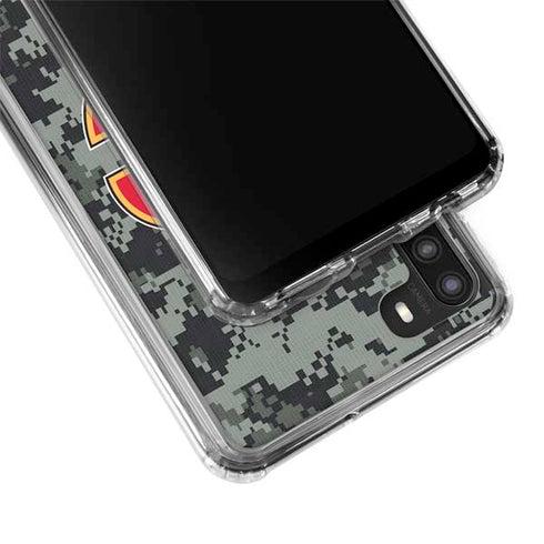 NHL Calgary Flames Camo Galaxy A21 Clear Case