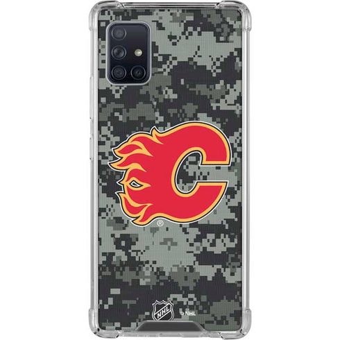 NHL Calgary Flames Camo Galaxy A51 5G Clear Case