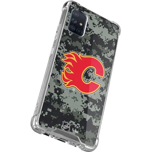 NHL Calgary Flames Camo Galaxy A51 5G Clear Case