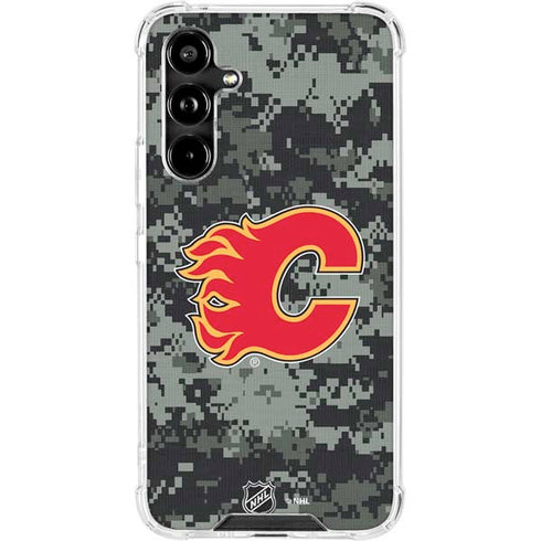 NHL Calgary Flames Camo Galaxy A54 5G Clear Case