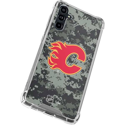 NHL Calgary Flames Camo Galaxy A54 5G Clear Case