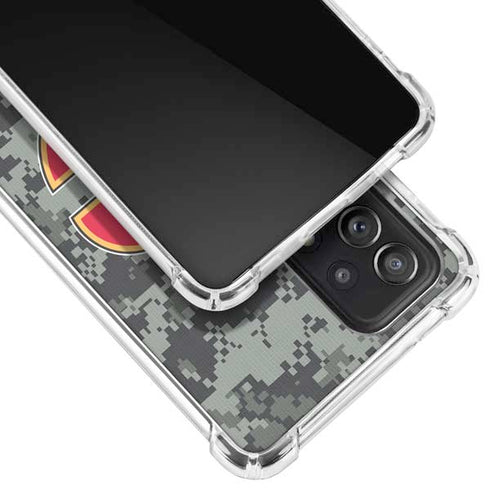 NHL Calgary Flames Camo Galaxy A72 5G Clear Case