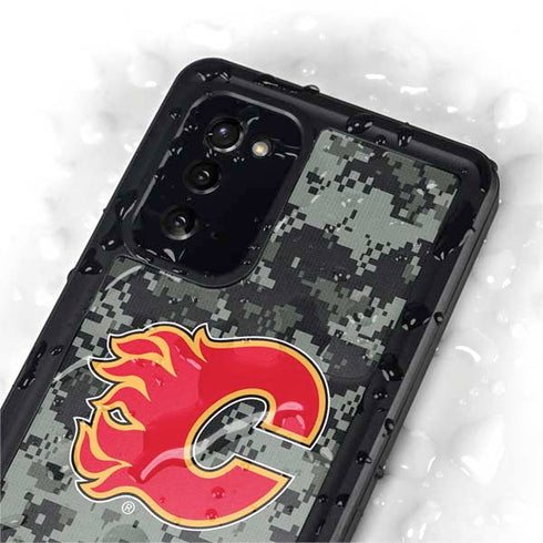 NHL Calgary Flames Camo Galaxy Note20 5G Waterproof Case