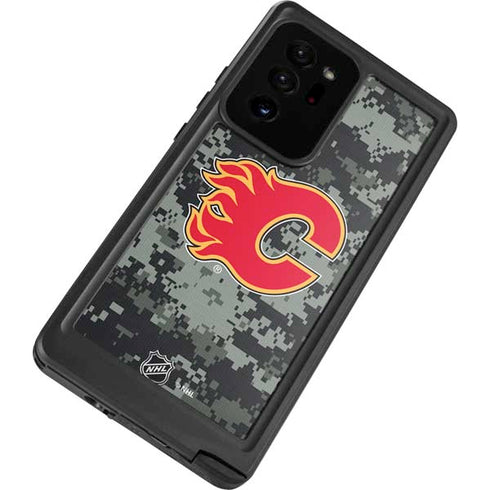 NHL Calgary Flames Camo Galaxy Note20 Ultra 5G Waterproof Case