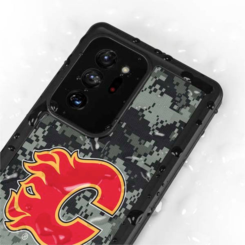 NHL Calgary Flames Camo Galaxy Note20 Ultra 5G Waterproof Case