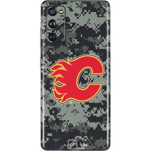 NHL Calgary Flames Camo Galaxy S20 Fan Edition Skin