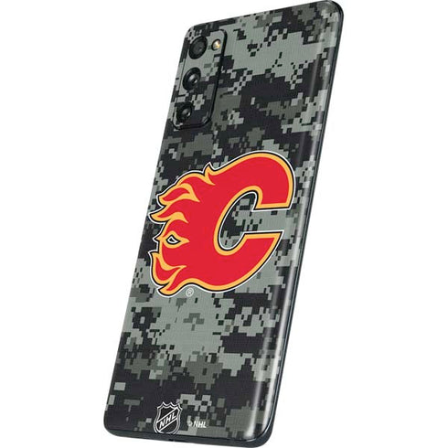 NHL Calgary Flames Camo Galaxy S20 Fan Edition Skin