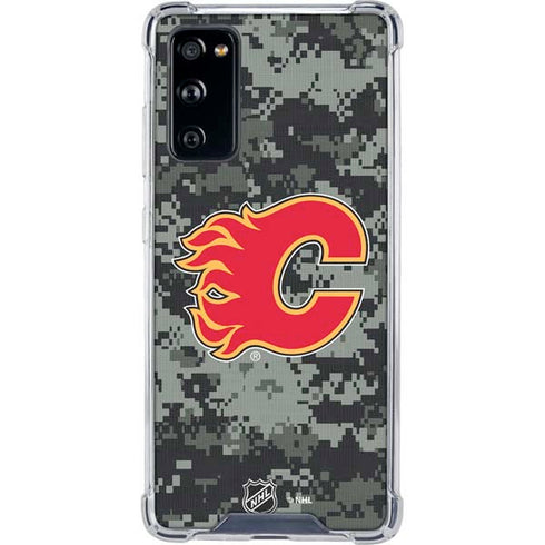 NHL Calgary Flames Camo Galaxy S20 FE Clear Case