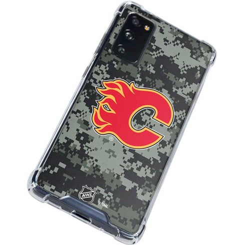 NHL Calgary Flames Camo Galaxy S20 FE Clear Case