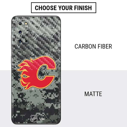 NHL Calgary Flames Camo Galaxy S20 Skin