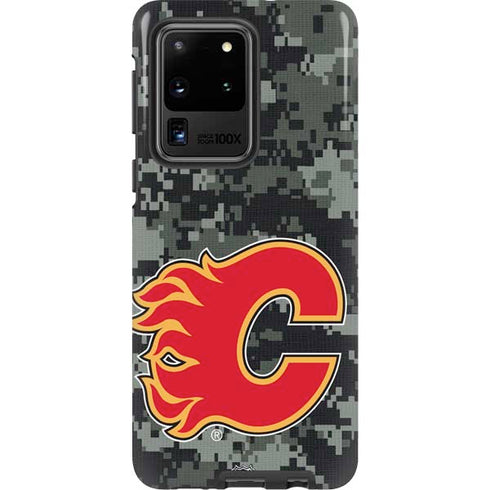 NHL Calgary Flames Camo Galaxy S20 Ultra 5G Pro Case