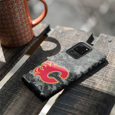 NHL Calgary Flames Camo Galaxy S20 Ultra 5G Pro Case
