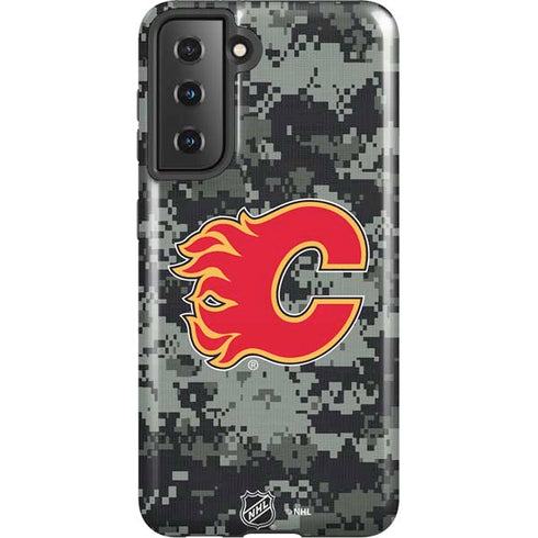 NHL Calgary Flames Camo Galaxy S21 5G Pro Case