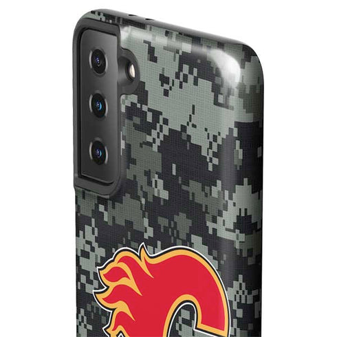 NHL Calgary Flames Camo Galaxy S21 Plus 5G Pro Case