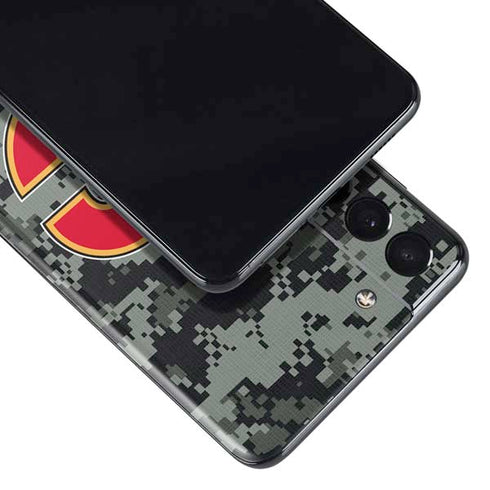 NHL Calgary Flames Camo Galaxy S21 Plus 5G Skin