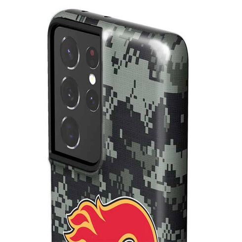 NHL Calgary Flames Camo Galaxy S21 Ultra 5G Pro Case