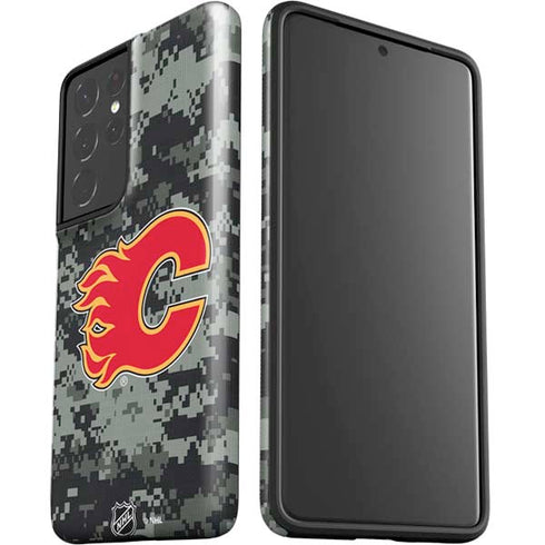 NHL Calgary Flames Camo Galaxy S21 Ultra 5G Pro Case