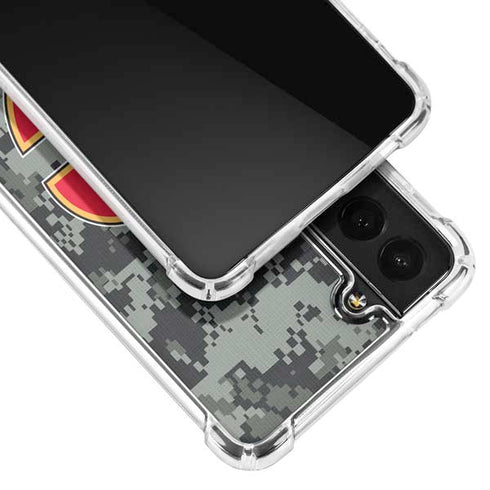 NHL Calgary Flames Camo Galaxy S22 Plus Clear Case