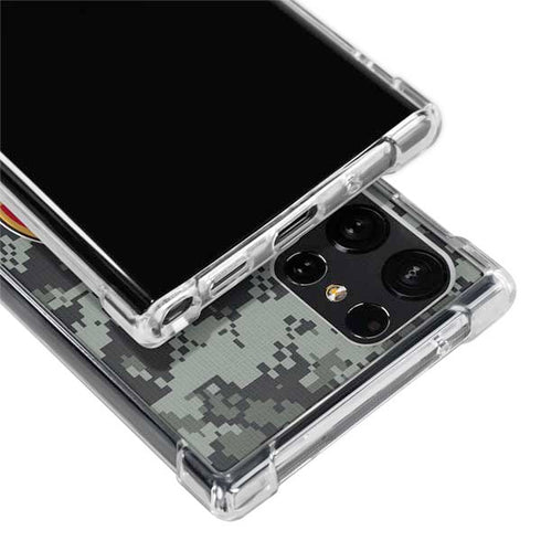 NHL Calgary Flames Camo Galaxy S22 Ultra Clear Case