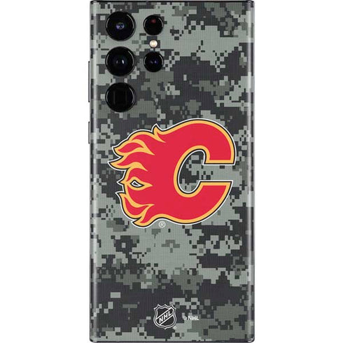 NHL Calgary Flames Camo Galaxy S22 Ultra Skin