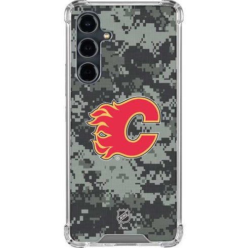 NHL Calgary Flames Camo Galaxy S23 FE Clear Case