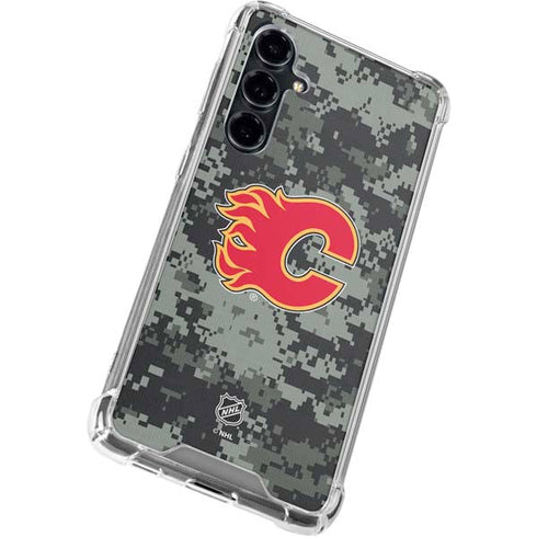 NHL Calgary Flames Camo Galaxy S23 FE Clear Case